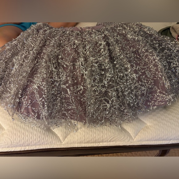 For Love And Lemons - Brynne Lavender and Silver Lace Dress - Picture 7 of 15